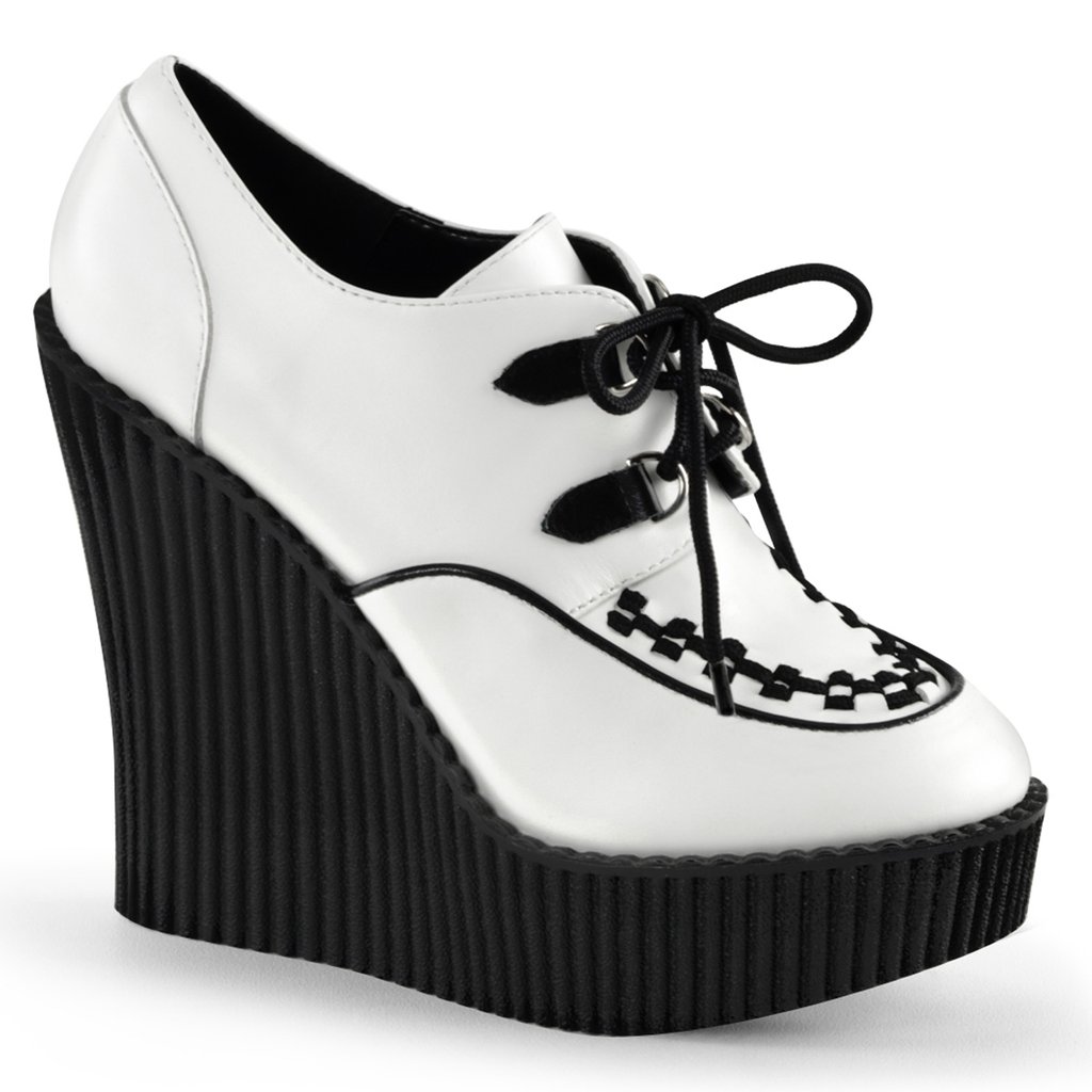 Creepers Demonia Creeper 302 Damske - Biele | SK-387817